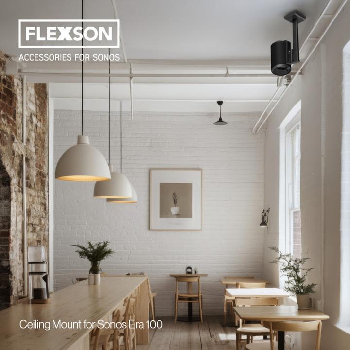 Produktbild Flexson Deckenhalterung für Sonos ERA 100 (1 Stk., Wandmontage, Schwenkbar, Neigbar)
