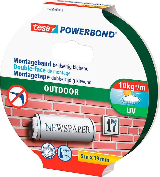 Produktbild tesa Powerbond OUTDOOR doppelseitiges Montageband (19 mm)