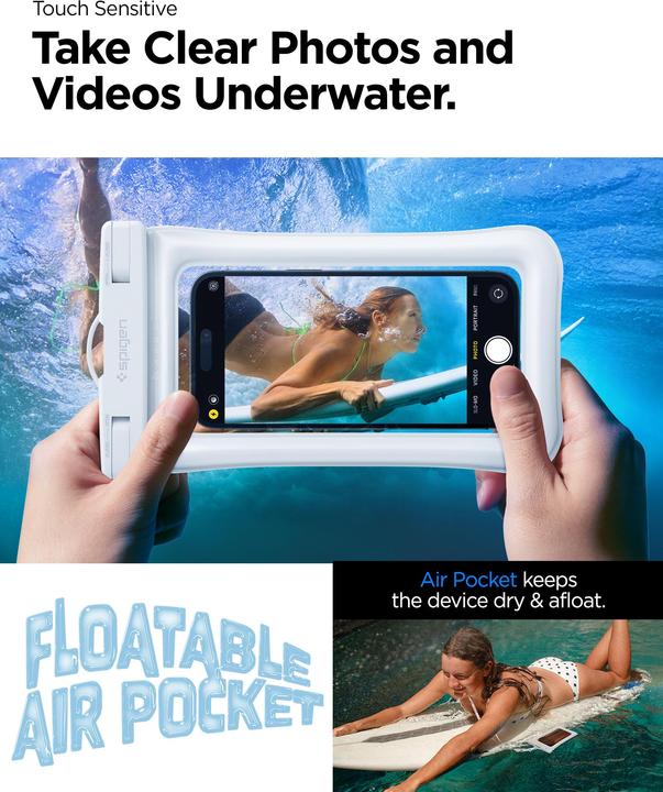 Actual product image Spigen A610 Universal Waterproof Float Case White (Universal)