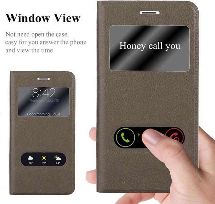 Actual product image Cadorabo Book with View double window cover (Mate 9 Lite, Fee 6X, Huawei GR5)