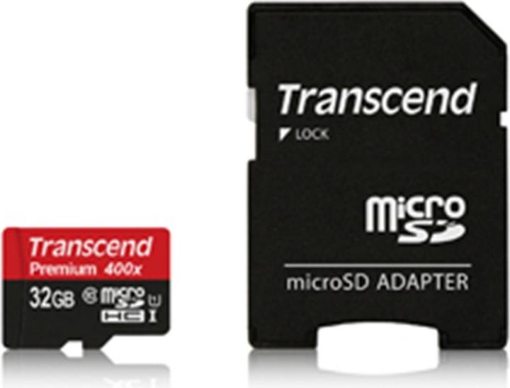 Produktbild Transcend Premium 400x (32 GB, microSDHC, U1, UHS-I)