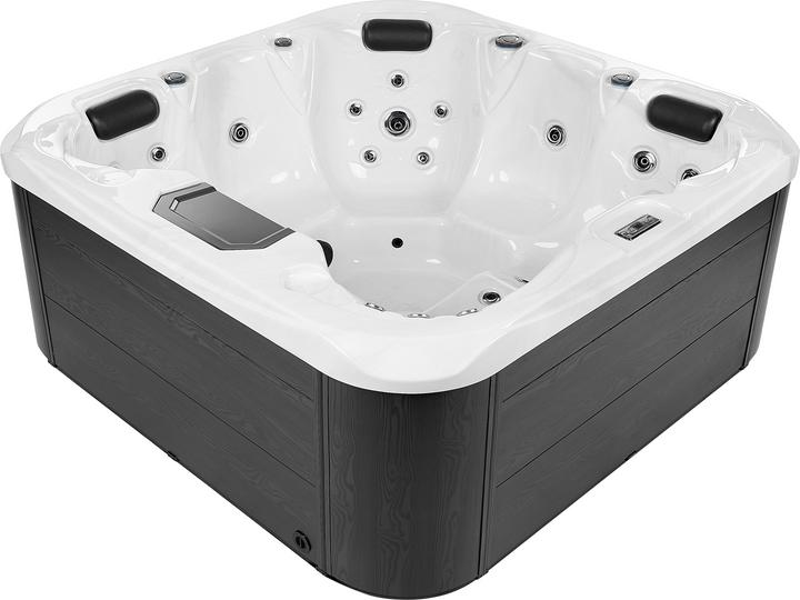 Actual product image Beliani Whirlpool Outdoor white with LED square 200 x 200 cm LASTARRIA (5 pers.)