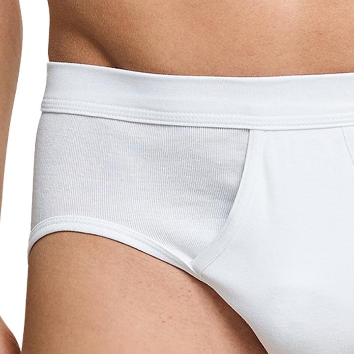 Actual product image Schiesser Pack of 4 Cotton Essentials Fine Rib Sports Briefs (XL, pack of 4)
