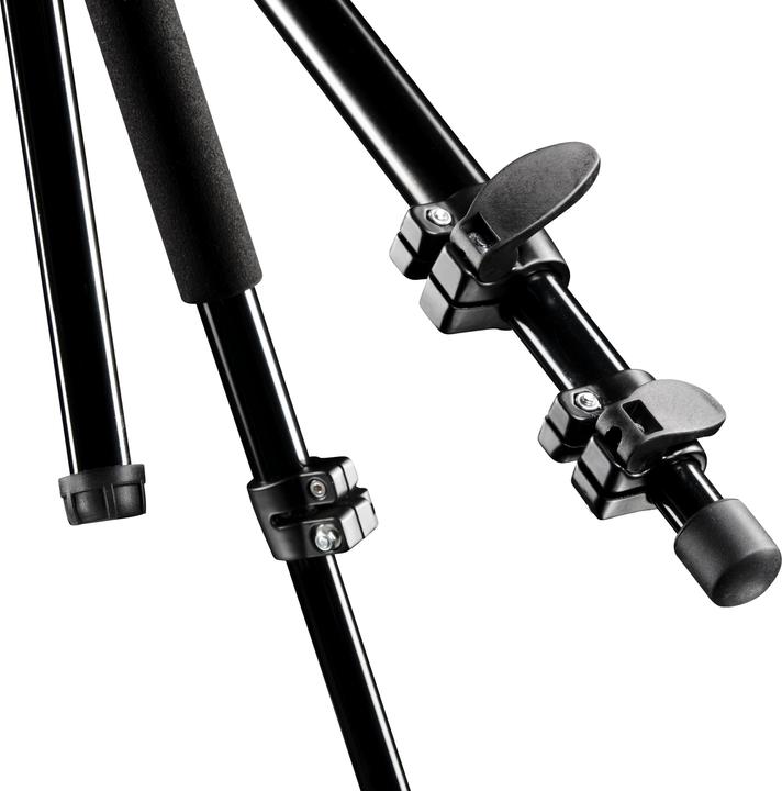 Produktbild mantona Dreibeinstativ 3/8 Zoll Arbeitshöhe=35 144 cm Schwarz Kug (Metall)