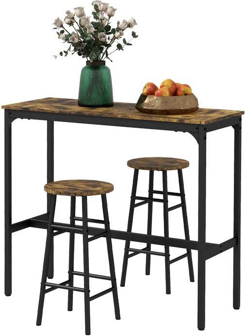 Image du produit Swisshandel24 Set de table de bar, 3 pièces, brun rustique