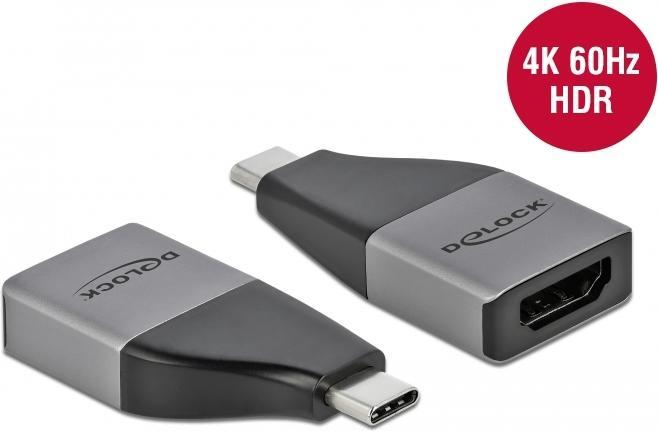 Productafbeelding Delock USB Type-C™ Adapter naar HDMI (DP Alt Mode) 4K 60 Hz + HDR (HDMI, 42 cm)