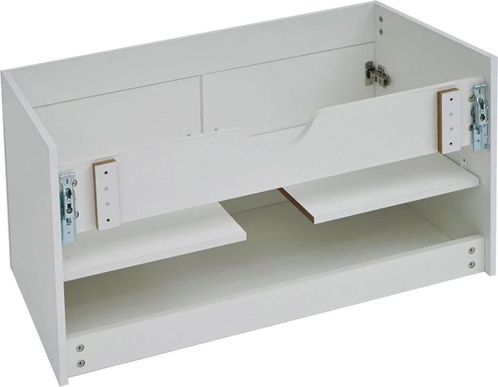 Mendler Waschbeckenunterschrank, Waschtischunterschrank Waschtisch Unterschrank Badmöbel, hochglanz 90cm wei