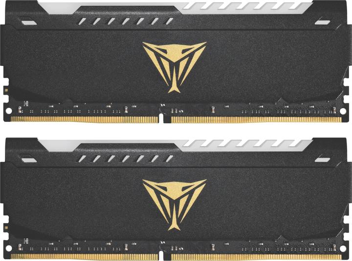 Actual product image Patriot DDR4 PC3600 64GB (2x32) Viper Steel RGB (2 x 32GB, 3600 MHz, DDR4-RAM, DIMM)