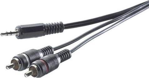 Actual product image SpeaKa Professional RCA / jack audio connection cable (2x RCA plug (5 m, Cinch)