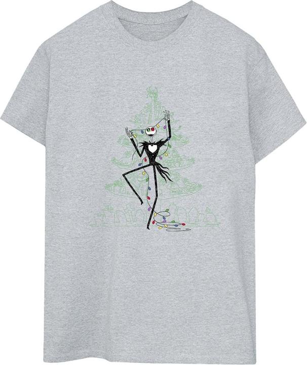 Immagine prodotto Disney The Nightmare Before Christmas Tree Green Maglietta Ampia Donna (S)
