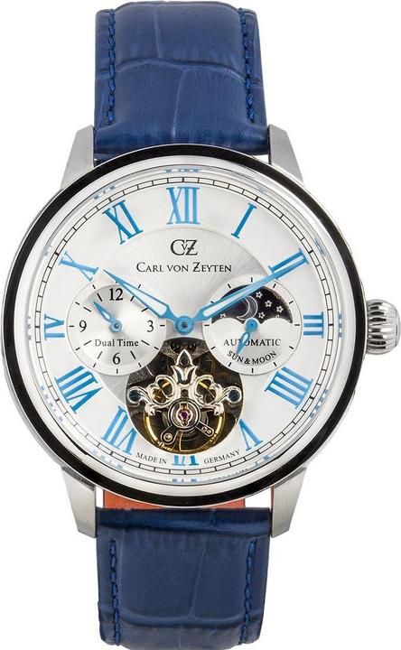 Carl von Zeyten CVZ0081WHS Schiltach Automatik Dual Time 46mm (Analoguhr, 46 mm)