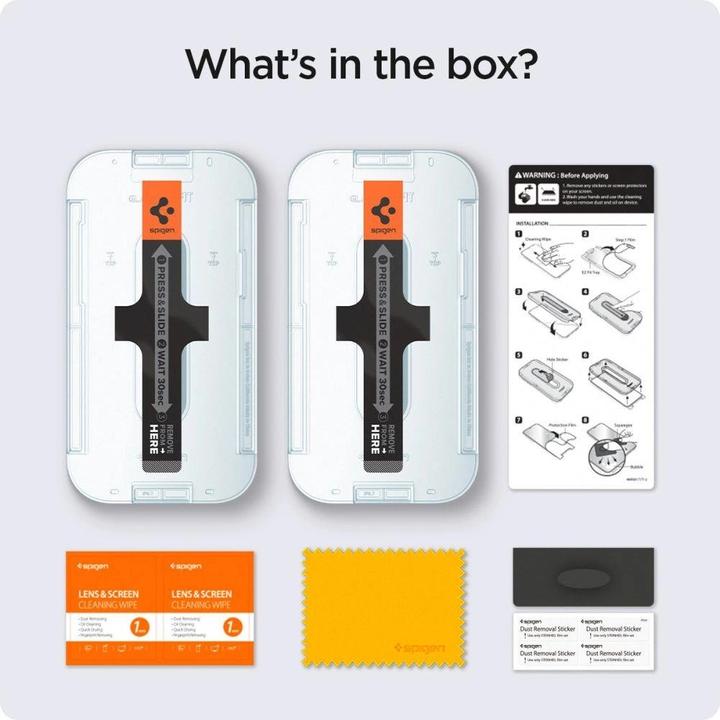 Produktbild Spigen Glas.tR EZ Fit (2 Stück, Apple iPhone 14, Apple iPhone 13, Apple iPhone 13 Pro)