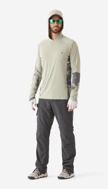 Actual product image Caperlan Angelshirt Anti-UV 500 Kapuze LSF 50+ grün (L)