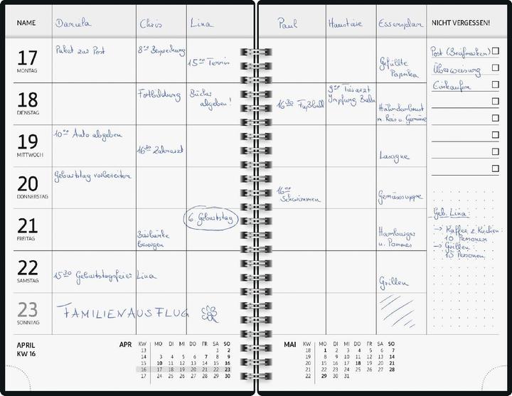 Image du produit Calendrier en forme de livre Planificateur familial (A5, Allemand)