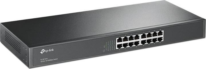 Actual product image TP-Link TL-SF1016, 16 port 10/100 Mbps rackmount switch (16 Ports)