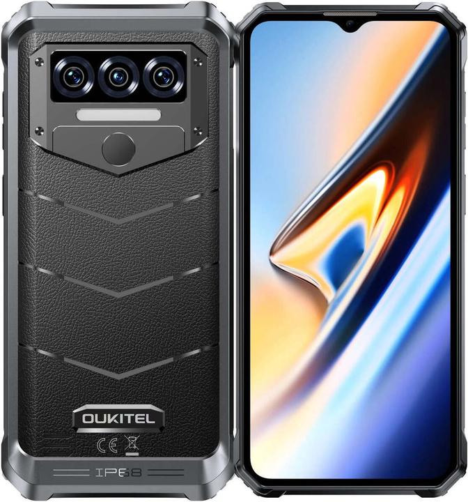 Actual product image Oukitel WP38 (6.52" - NFC - 10 600 mAh - 256 GB, 6 GB RAM) Black (256 GB, Black, 6.52", Dual SIM)