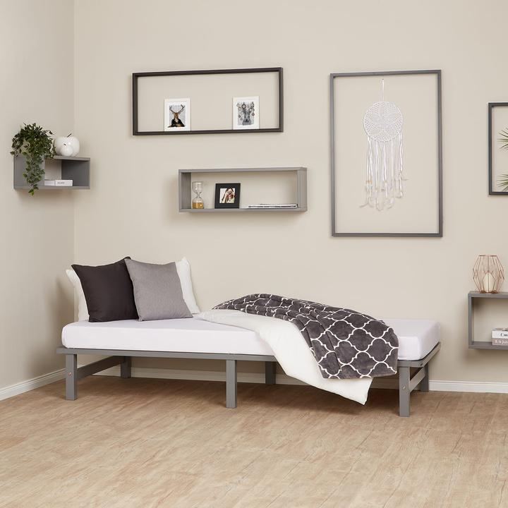 Image du produit Jamb Lit en bois de palette 90x200cm bois massif blanc (90 x 200 cm)
