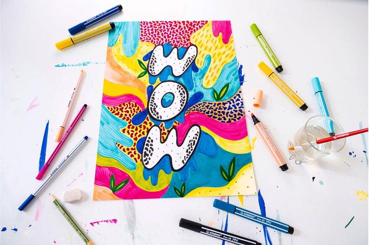 Actual product image STABILO PEN 68 MAX ARTY - fibre-tip pens (4 colours, 4 x)