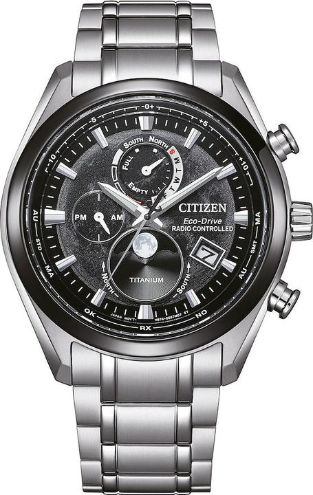 Produktbild Citizen BY1018-80E Eco-Drive Mondphase Titanium Funkuhr 43mm 10ATM (Mondphasenuhr, 43 mm)