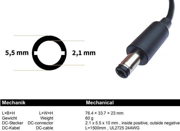 Actual product image Gequdio HN-Power power supply compat. for Yealink,Snom,FAV