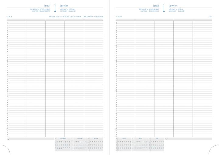 Actual product image Exacompta Book Calendar Journal 29/2, 2024, Barbara, black (French)
