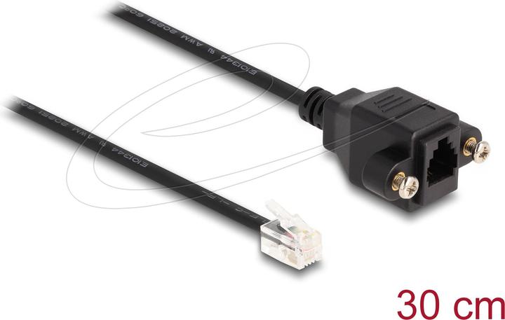 Image du produit Delock Câble RJ10 mâle vers RJ10 femelle à encastrer 30 cm sc