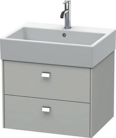 Produktbild Duravit Waschtischunterbau BRIOSO Griffe chr 442x1184x459mm betongrau matt (118.5 x 44.5 x 46 cm)