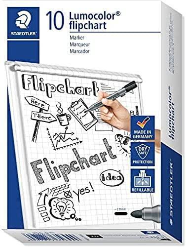 Productafbeelding Staedtler Flipchart marker met ronde punt, zwart (Grijs, Zwart, 2 mm, 10 x)