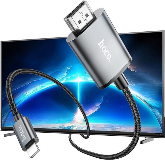 Produktbild Hoco Lightning to HDMI Video Kabel UA27, 2m, Grau