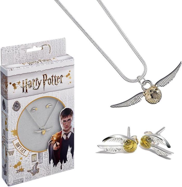 Produktbild Golden Snitch Ohrring und Halsketten Set Versilbert (100% Silber)