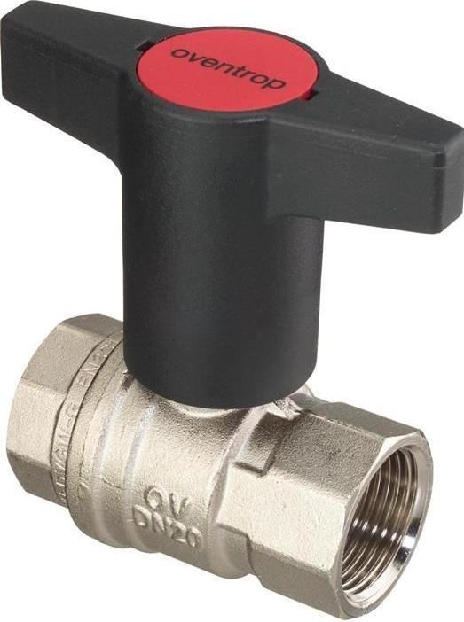 Actual product image Oventrop OV T-handle ball valve Optibal PN 16, brass DN 15, 1/2inch IT