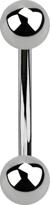 Immagine prodotto Star Piercing Banana d'argento con due palline (senza ottone, Titanio G23)