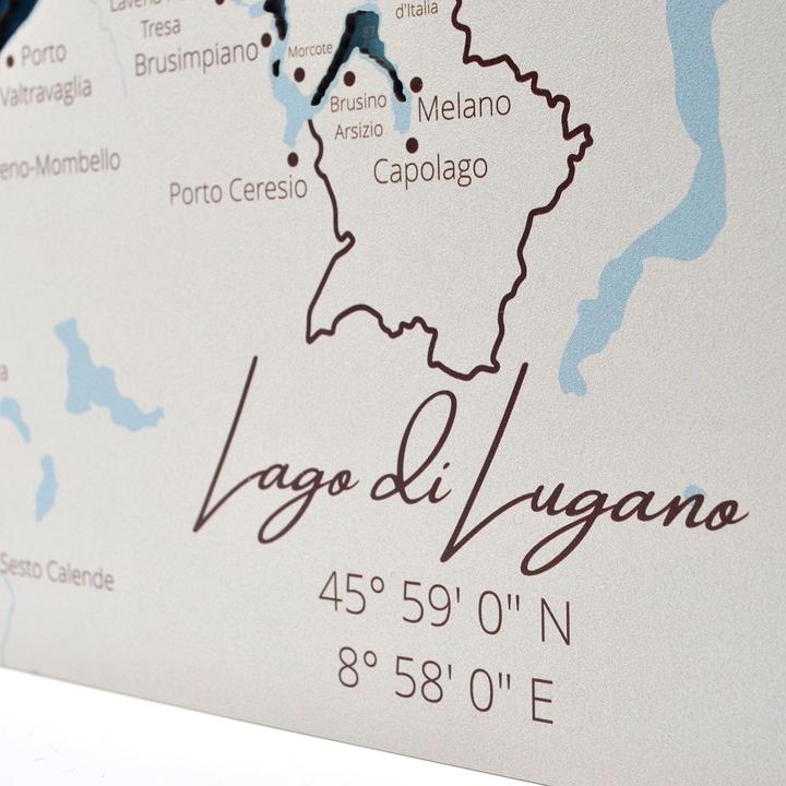 Produktbild Enjoy The Wood Lago Maggiore - Seekarte aus Holz (30 x 45 cm)