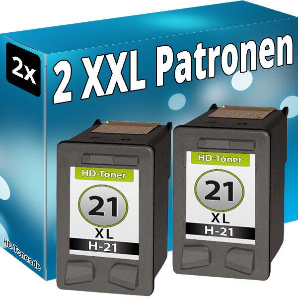 Produktbild Druckfuxx 2x DRUCKER PATRONE für HP 21 XL 4315 4355 J3680 PSC 1410 1415 1400 FAX