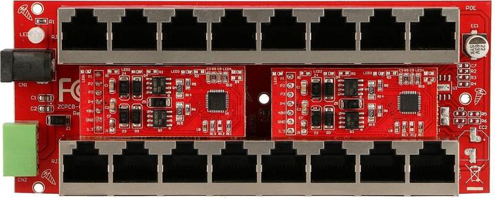 Actual product image Extralink ACTIVE POE INJECTOR 8 PORT GIGABIT 802.3AT/AF MODE A - - 8-Port Gigabit Ethernet (802.3af (PoE), 802.3at (PoE+))