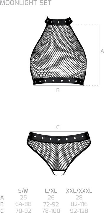 Immagine prodotto Passion Set Moonlight a cavallo aperto nero (S/M)