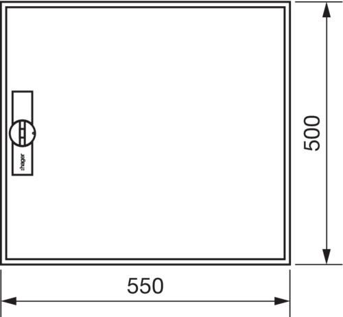Actual product image Hager HAG FWB32D Field distributor universal IP44 500x550x161mm empty (Terminal strips)