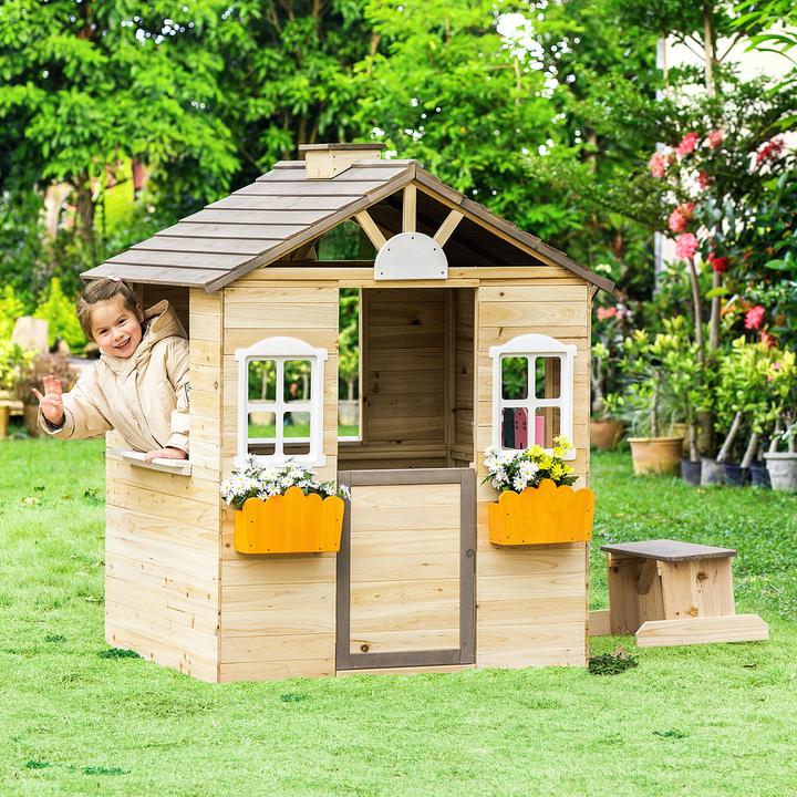 Immagine prodotto Outsunny Casetta per bambini con portavaso