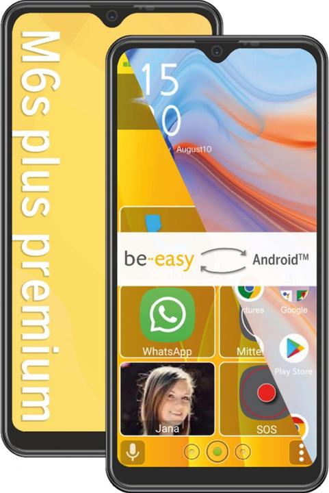 Produktbild Bea-Fon M6s Plus (32 GB, Black Rubber, 6.26", Dual SIM, 13 Mpx, 4G)
