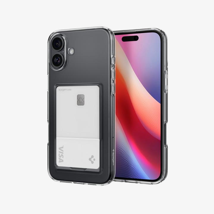 Actual product image Spigen Crystal Slot iPhone 16 Case Crystal Clear (Apple iPhone 16)