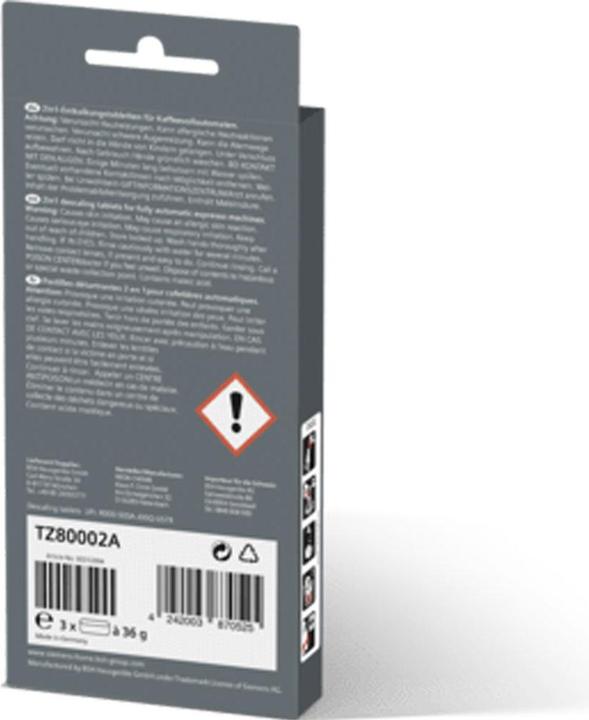 Produktbild Siemens Entkalkungstabletten TZ80002A (342 ml)