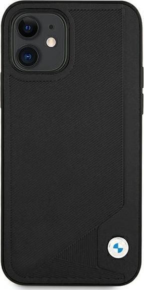 Immagine prodotto BMW Custodia BMHCP12SRCDPK iPhone 12 mini 5,4" czarny/nero Custodia rigida in pelle Deboss (Apple iPhone 12 mini)