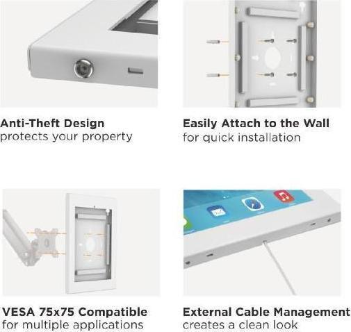Produktbild Maclean holder Advertising holder for tablet, wall mounted with lock, 12.9 ", iPad Pro (Gen1