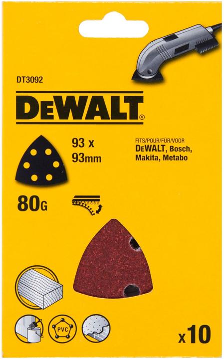 Actual product image DeWalt Triangular sandpaper Klettfix (80)