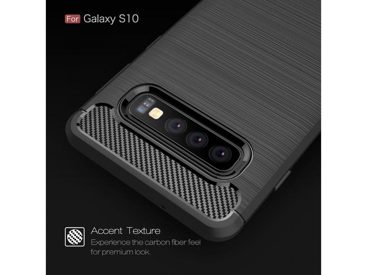 Image du produit Screenguard Samsung Galaxy S10 Housse Carbon Brushed Soft TPU (Samsung Galaxy S10)