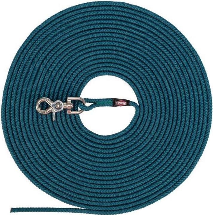 Image du produit Trixie Laisse à pister Trigger-Snap-Hook S-M, 15 m, pétrole (Chien, Général)