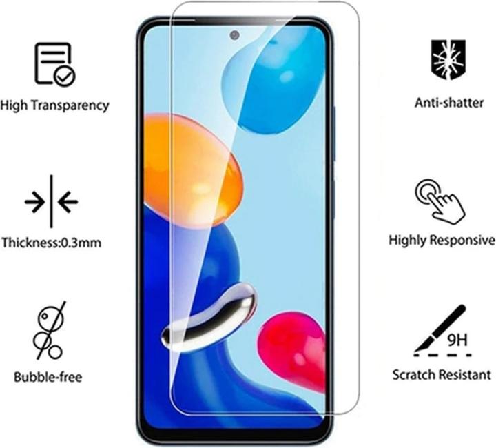 Actual product image Screenguard Xiaomi Redmi Note 11 Protective Glass Film Case Friendly Design (1 Piece, Xiaomi Redmi Note 11)