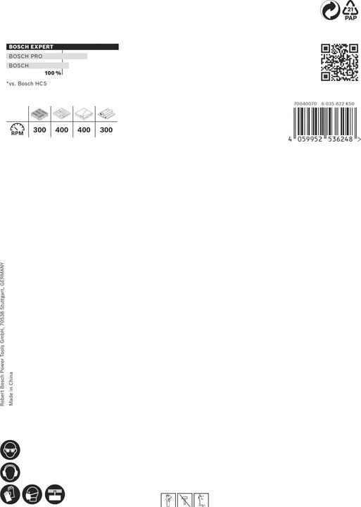 Actual product image Bosch Professional Zubehör Expert Construction Material Lochsäge, 92 x 60 mm (92 millimetres)