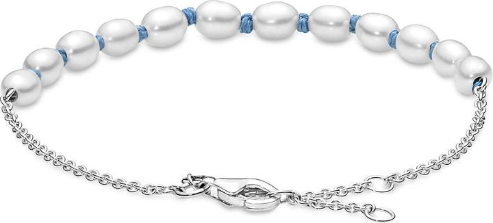 Produktbild Pandora Freshwater Cultured Pearl Blue Cord Armband (18 cm, Perlen, Sterling Silber 925)