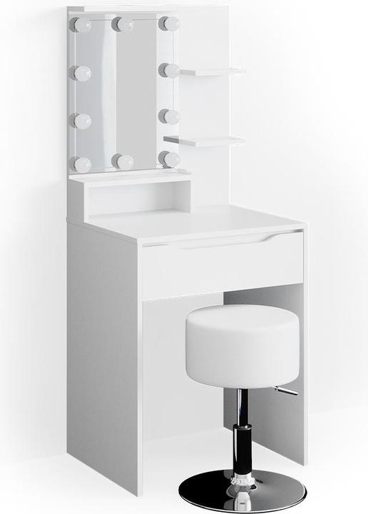 Actual product image Vicco Ruben with stool and lighting (60 x 18 x 143 cm)